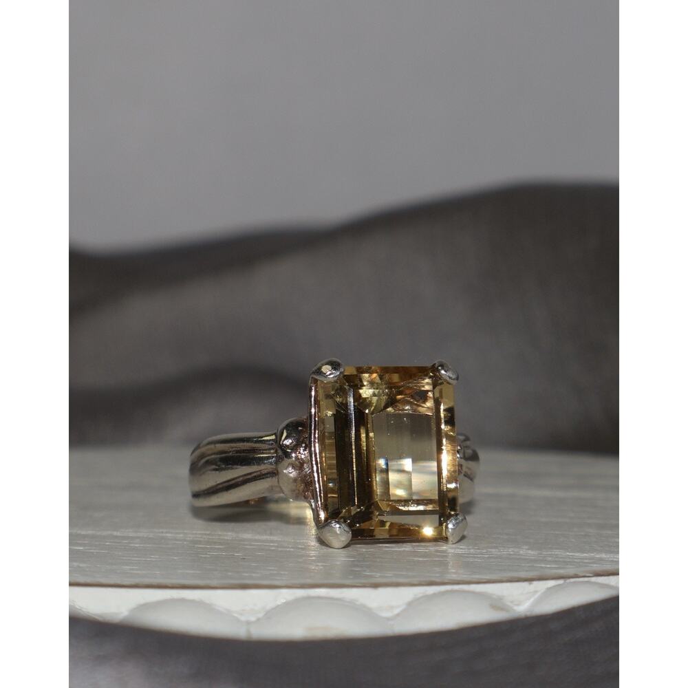 Sterling Silver Citrine Ring 6.2G / Sz 8